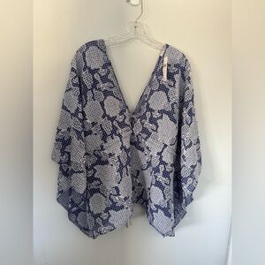 Anthropologie Tie-Front Caftan One Size